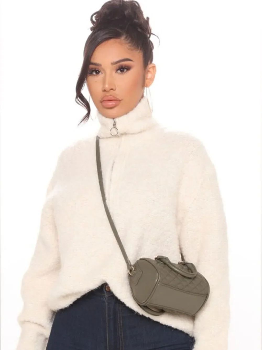 NWT Like Dreams Vegan Leather Quilted Mini Boston Bag Crossbody